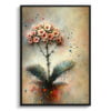 Kalanchoe Oil Painting Style Art Print - Whimsical Painting Framed Plant Wall Art 1 oil whimsical home plants kalanchoe front view