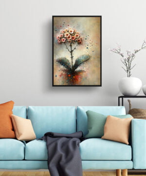 Kalanchoe Oil Painting Style Art Print - Whimsical Painting Framed Plant Wall Art 15 Kalanchoe Oil Painting Style Art Print - Whimsical Painting Framed Plant Wall Art - Image 2