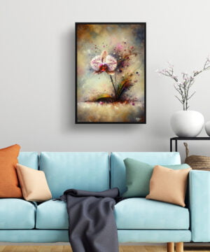Moth Orchid (Phalaenopsis amabilis) Oil Painting Style Art Print - Whimsical Painting Framed Plant Wall Art 15 Moth Orchid (Phalaenopsis amabilis) Oil Painting Style Art Print - Whimsical Painting Framed Plant Wall Art - Image 2