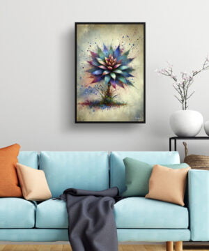 Oyster Plant (Tradescantia Spathacea) Oil Painting Style Art Print - Whimsical Painting Framed Plant Wall Art 15 Oyster Plant (Tradescantia Spathacea) Oil Painting Style Art Print - Whimsical Painting Framed Plant Wall Art - Image 2