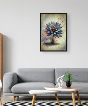 Oyster Plant (Tradescantia Spathacea) Oil Painting Style Art Print - Whimsical Painting Framed Plant Wall Art 16 Oyster Plant (Tradescantia Spathacea) Oil Painting Style Art Print - Whimsical Painting Framed Plant Wall Art - Image 3