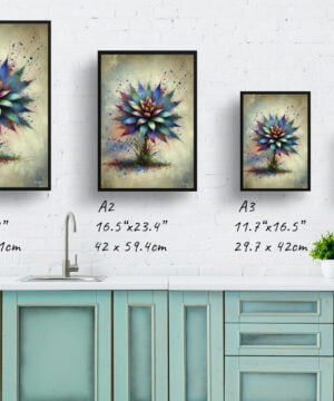 Oyster Plant (Tradescantia Spathacea) Oil Painting Style Art Print - Whimsical Painting Framed Plant Wall Art 17 Oyster Plant (Tradescantia Spathacea) Oil Painting Style Art Print - Whimsical Painting Framed Plant Wall Art - Image 4
