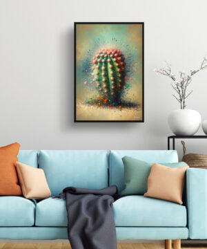 Peanut Cactus (Echinopsis chamaecereus) Oil Painting Style Art Print - Whimsical Painting Framed Plant Wall Art 15 Peanut Cactus (Echinopsis chamaecereus) Oil Painting Style Art Print - Whimsical Painting Framed Plant Wall Art - Image 2