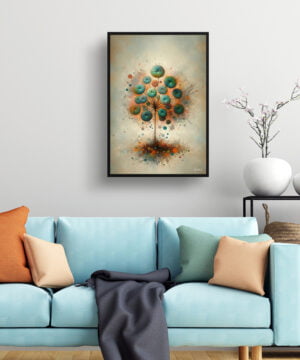 Pilea (Pilea Peperomioides) Oil Painting Style Art Print - Whimsical Painting Framed Plant Wall Art 15 Pilea (Pilea Peperomioides) Oil Painting Style Art Print - Whimsical Painting Framed Plant Wall Art - Image 2
