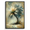 Ponytail Palm (Beaucarnea Recurvata) Oil Painting Style Art Print - Whimsical Painting Framed Plant Wall Art 2 oil whimsical home plants ponytail palmbeaucarnea recurvata front view