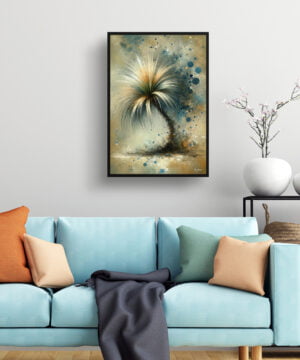 Ponytail Palm (Beaucarnea Recurvata) Oil Painting Style Art Print - Whimsical Painting Framed Plant Wall Art 15 Ponytail Palm (Beaucarnea Recurvata) Oil Painting Style Art Print - Whimsical Painting Framed Plant Wall Art - Image 2