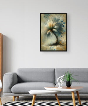 Ponytail Palm (Beaucarnea Recurvata) Oil Painting Style Art Print - Whimsical Painting Framed Plant Wall Art 16 Ponytail Palm (Beaucarnea Recurvata) Oil Painting Style Art Print - Whimsical Painting Framed Plant Wall Art - Image 3