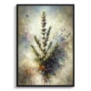 Rosemary (Salvia Rosmarinus) Oil Painting Style Art Print - Whimsical Painting Framed Plant Wall Art 2 oil whimsical home plants rosemarysalvia rosmarinus front view