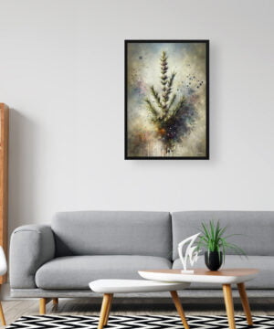 Rosemary (Salvia Rosmarinus) Oil Painting Style Art Print - Whimsical Painting Framed Plant Wall Art 16 Rosemary (Salvia Rosmarinus) Oil Painting Style Art Print - Whimsical Painting Framed Plant Wall Art - Image 3
