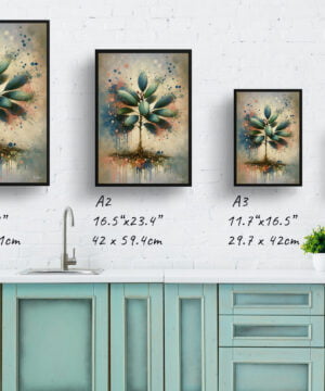 Rubber Plant (Ficus Elastica) Oil Painting Style Art Print - Whimsical Painting Framed Plant Wall Art 17 Rubber Plant (Ficus Elastica) Oil Painting Style Art Print - Whimsical Painting Framed Plant Wall Art - Image 4