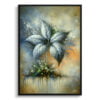 Silver Leaf Philodendron (Philodendron Brandtianum) Oil Painting Style Art Print - Whimsical Painting Framed Plant Wall Art 1 oil whimsical home plants silver leaf philodendronphilodendron brandtianum front view