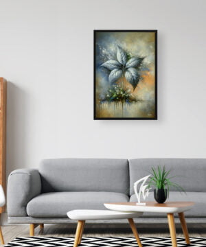 Silver Leaf Philodendron (Philodendron Brandtianum) Oil Painting Style Art Print - Whimsical Painting Framed Plant Wall Art 16 Silver Leaf Philodendron (Philodendron Brandtianum) Oil Painting Style Art Print - Whimsical Painting Framed Plant Wall Art - Image 3