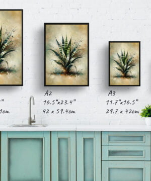 Snake Plant (Dracaena trifasciata) Oil Painting Style Art Print - Whimsical Painting Framed Plant Wall Art 17 Snake Plant (Dracaena trifasciata) Oil Painting Style Art Print - Whimsical Painting Framed Plant Wall Art - Image 4