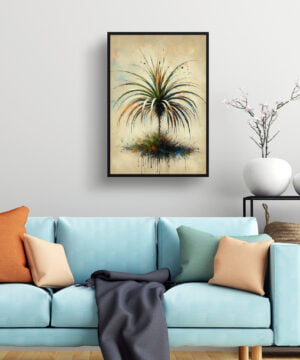Spider Plant (Chlorophytum Comosum) Oil Painting Style Art Print - Whimsical Painting Framed Plant Wall Art 15 Spider Plant (Chlorophytum Comosum) Oil Painting Style Art Print - Whimsical Painting Framed Plant Wall Art - Image 2