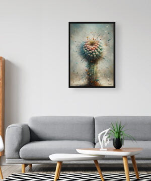 Strawberry cactus (Echinocereus stramineus) Oil Painting Style Art Print - Whimsical Painting Framed Plant Wall Art 16 Strawberry cactus (Echinocereus stramineus) Oil Painting Style Art Print - Whimsical Painting Framed Plant Wall Art - Image 3