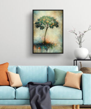 Umbrella Plant (Schefflera Actinophylla) Oil Painting Style Art Print - Whimsical Painting Framed Plant Wall Art 15 Umbrella Plant (Schefflera Actinophylla) Oil Painting Style Art Print - Whimsical Painting Framed Plant Wall Art - Image 2