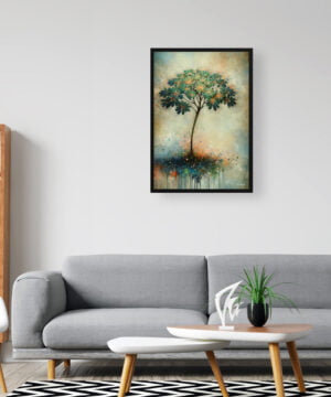Umbrella Plant (Schefflera Actinophylla) Oil Painting Style Art Print - Whimsical Painting Framed Plant Wall Art 16 Umbrella Plant (Schefflera Actinophylla) Oil Painting Style Art Print - Whimsical Painting Framed Plant Wall Art - Image 3