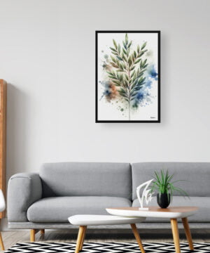Bay Laurel (Laurus nobilisl) Watercolour Botanical Art Print - Blotted Painting Framed Plant Wall Art 16 Bay Laurel (Laurus nobilisl) Watercolour Botanical Art Print - Blotted Painting Framed Plant Wall Art - Image 3