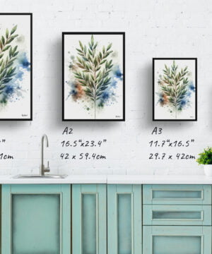 Bay Laurel (Laurus nobilisl) Watercolour Botanical Art Print - Blotted Painting Framed Plant Wall Art 17 Bay Laurel (Laurus nobilisl) Watercolour Botanical Art Print - Blotted Painting Framed Plant Wall Art - Image 4