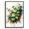Big Leaved Pepper Vine (Ampelopsis megalophylla) Watercolour Botanical Art Print - Blotted Painting Framed Plant Wall Art 1 watercolour blotted flowers big leaved pepper vineampelopsis megalophylla front view