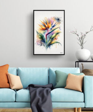 Bird of Paradise (Strelitzia) Watercolour Botanical Art Print - Blotted Painting Framed Plant Wall Art 15 Bird of Paradise (Strelitzia) Watercolour Botanical Art Print - Blotted Painting Framed Plant Wall Art - Image 2