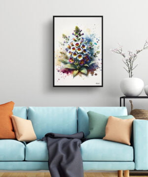 Chinese Forget-me-not (Cynoglossum) Watercolour Botanical Art Print - Blotted Painting Framed Plant Wall Art 15 Chinese Forget-me-not (Cynoglossum) Watercolour Botanical Art Print - Blotted Painting Framed Plant Wall Art - Image 2