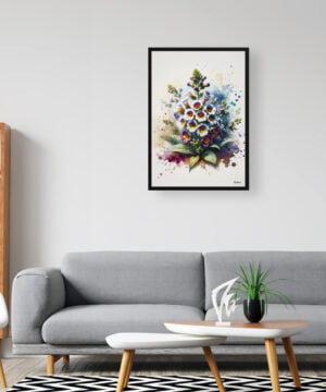 Chinese Forget-me-not (Cynoglossum) Watercolour Botanical Art Print - Blotted Painting Framed Plant Wall Art 16 Chinese Forget-me-not (Cynoglossum) Watercolour Botanical Art Print - Blotted Painting Framed Plant Wall Art - Image 3