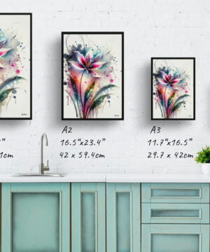 Fawn lilies (Erythronium) Watercolour Botanical Art Print - Blotted Painting Framed Plant Wall Art 17 Fawn lilies (Erythronium) Watercolour Botanical Art Print - Blotted Painting Framed Plant Wall Art - Image 4