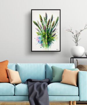 Gijnlim (Asparagus Officinalis) Watercolour Botanical Art Print - Blotted Painting Framed Plant Wall Art 15 Gijnlim (Asparagus Officinalis) Watercolour Botanical Art Print - Blotted Painting Framed Plant Wall Art - Image 2