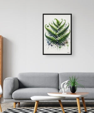 Hairy lip fern (Cheilanthes Lanosa) Watercolour Botanical Art Print - Blotted Painting Framed Plant Wall Art 16 Hairy lip fern (Cheilanthes Lanosa) Watercolour Botanical Art Print - Blotted Painting Framed Plant Wall Art - Image 3