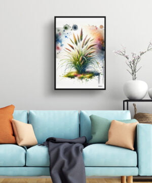 Japanese Sedge (Carex Oshimensis Everillo) Watercolour Botanical Art Print - Blotted Painting Framed Plant Wall Art 15 Japanese Sedge (Carex Oshimensis Everillo) Watercolour Botanical Art Print - Blotted Painting Framed Plant Wall Art - Image 2