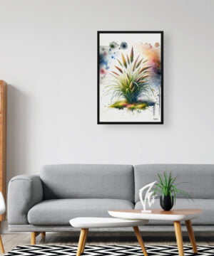 Japanese Sedge (Carex Oshimensis Everillo) Watercolour Botanical Art Print - Blotted Painting Framed Plant Wall Art 16 Japanese Sedge (Carex Oshimensis Everillo) Watercolour Botanical Art Print - Blotted Painting Framed Plant Wall Art - Image 3