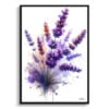 Lavender (Lavendula) Watercolour Botanical Art Print - Blotted Painting Framed Plant Wall Art 2 watercolour blotted flowers lavenderlavendula front view