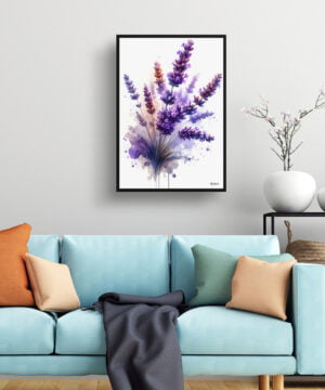 Lavender (Lavendula) Watercolour Botanical Art Print - Blotted Painting Framed Plant Wall Art 15 Lavender (Lavendula) Watercolour Botanical Art Print - Blotted Painting Framed Plant Wall Art - Image 2