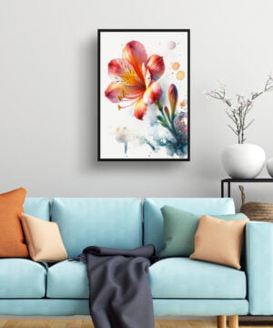 Natal Lily (Clivia) Watercolour Botanical Art Print - Blotted Painting Framed Plant Wall Art 15 Natal Lily (Clivia) Watercolour Botanical Art Print - Blotted Painting Framed Plant Wall Art - Image 2