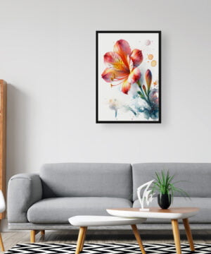 Natal Lily (Clivia) Watercolour Botanical Art Print - Blotted Painting Framed Plant Wall Art 16 Natal Lily (Clivia) Watercolour Botanical Art Print - Blotted Painting Framed Plant Wall Art - Image 3