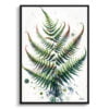 Royal Fern (Osmunda) Watercolour Botanical Art Print - Blotted Painting Framed Plant Wall Art 2 watercolour blotted flowers royal fernosmunda front view