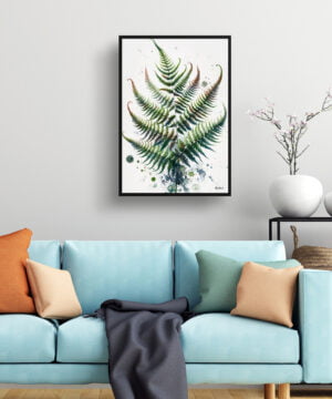 Royal Fern (Osmunda) Watercolour Botanical Art Print - Blotted Painting Framed Plant Wall Art 15 Royal Fern (Osmunda) Watercolour Botanical Art Print - Blotted Painting Framed Plant Wall Art - Image 2