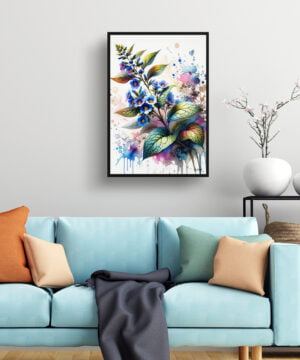 Siberian bugloss (Brunnera Macrophylla) Watercolour Botanical Art Print - Blotted Painting Framed Plant Wall Art 15 Siberian bugloss (Brunnera Macrophylla) Watercolour Botanical Art Print - Blotted Painting Framed Plant Wall Art - Image 2