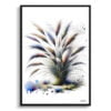 Stipa ichu (Jarava ischu) Watercolour Botanical Art Print - Blotted Painting Framed Plant Wall Art 1 watercolour blotted flowers stipa ichujarava ischu front view