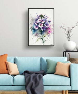 Sweet Rocket (Hesperis matronalis) Watercolour Botanical Art Print - Blotted Painting Framed Plant Wall Art 15 Sweet Rocket (Hesperis matronalis) Watercolour Botanical Art Print - Blotted Painting Framed Plant Wall Art - Image 2