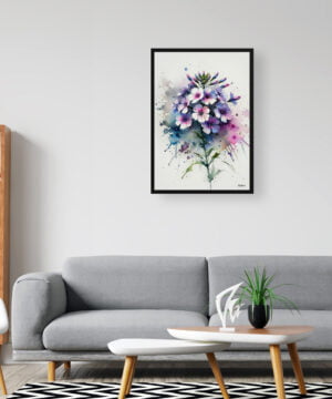Sweet Rocket (Hesperis matronalis) Watercolour Botanical Art Print - Blotted Painting Framed Plant Wall Art 16 Sweet Rocket (Hesperis matronalis) Watercolour Botanical Art Print - Blotted Painting Framed Plant Wall Art - Image 3