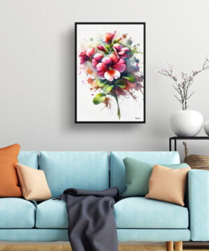 Twinspur (Diascia personata) Watercolour Botanical Art Print - Blotted Painting Framed Plant Wall Art 15 Twinspur (Diascia personata) Watercolour Botanical Art Print - Blotted Painting Framed Plant Wall Art - Image 2
