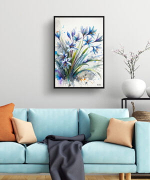 Two-leaf squill (Scilla Bifolia) Watercolour Botanical Art Print - Blotted Painting Framed Plant Wall Art 15 Two-leaf squill (Scilla Bifolia) Watercolour Botanical Art Print - Blotted Painting Framed Plant Wall Art - Image 2