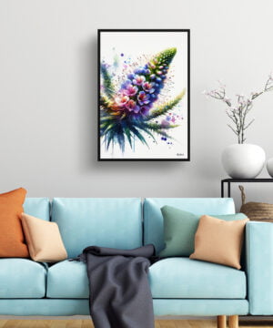 Vipers-buglosses (Echium) Watercolour Botanical Art Print - Blotted Painting Framed Plant Wall Art 15 Vipers-buglosses (Echium) Watercolour Botanical Art Print - Blotted Painting Framed Plant Wall Art - Image 2