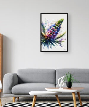 Vipers-buglosses (Echium) Watercolour Botanical Art Print - Blotted Painting Framed Plant Wall Art 16 Vipers-buglosses (Echium) Watercolour Botanical Art Print - Blotted Painting Framed Plant Wall Art - Image 3