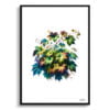 Big Leaved Pepper Vine (Ampelopsis megalophylla) Watercolour Painting Style Art Print - Illustration Framed Plant Wall Art 2 watercolour realist flowers big leaved pepper vineampelopsis megalophylla front view