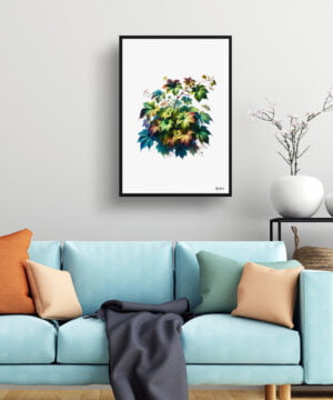 Big Leaved Pepper Vine (Ampelopsis megalophylla) Watercolour Painting Style Art Print - Illustration Framed Plant Wall Art 15 Big Leaved Pepper Vine (Ampelopsis megalophylla) Watercolour Painting Style Art Print - Illustration Framed Plant Wall Art - Image 2