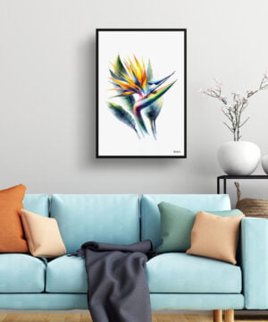 Bird of Paradise (Strelitzia) Watercolour Painting Style Art Print - Illustration Framed Plant Wall Art 15 Bird of Paradise (Strelitzia) Watercolour Painting Style Art Print - Illustration Framed Plant Wall Art - Image 2