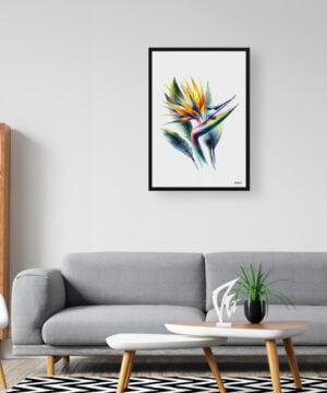 Bird of Paradise (Strelitzia) Watercolour Painting Style Art Print - Illustration Framed Plant Wall Art 16 Bird of Paradise (Strelitzia) Watercolour Painting Style Art Print - Illustration Framed Plant Wall Art - Image 3